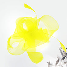 Load image into Gallery viewer, Mesh Vail Feather Fascinator Headband *FINAL SALE*