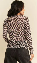 Load image into Gallery viewer, Checkered Burnout Top