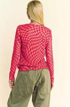 Load image into Gallery viewer, Checkered Burnout Top