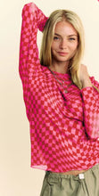 Load image into Gallery viewer, Checkered Burnout Top