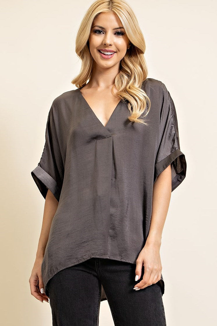V-Neck High-Low Top *FINAL SALE*