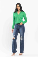 Load image into Gallery viewer, Judy Blue High Waist 90s Knee Destroy Straight