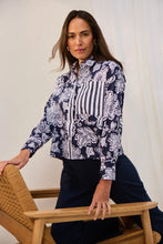 Load image into Gallery viewer, Marina Woodblock Floral Long Sleeve Shirt