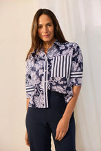 Load image into Gallery viewer, Marina Woodblock Floral Long Sleeve Shirt