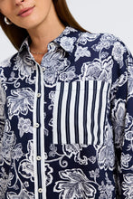 Load image into Gallery viewer, Marina Woodblock Floral Long Sleeve Shirt