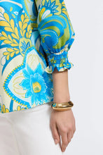 Load image into Gallery viewer, Alicia Tropical Jacobean 3/4 Sleeve Popover Shirt