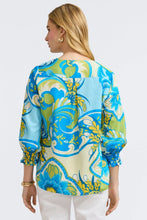 Load image into Gallery viewer, Alicia Tropical Jacobean 3/4 Sleeve Popover Shirt