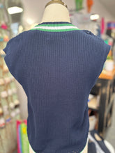 Load image into Gallery viewer, Varsity Crochet V-Neck Vest