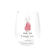 Load image into Gallery viewer, Golf Jeweled Wine Glass