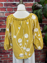 Load image into Gallery viewer, Golden Garden Embroidered Blouse