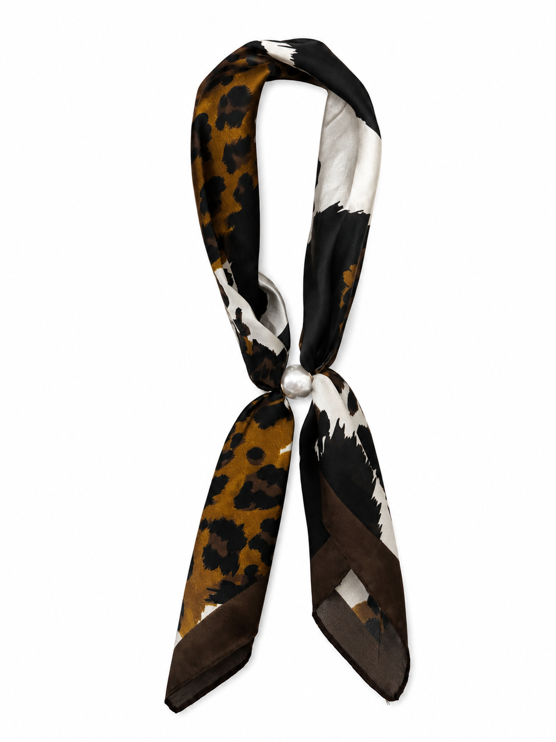 Scarf With Magnetic Pearl