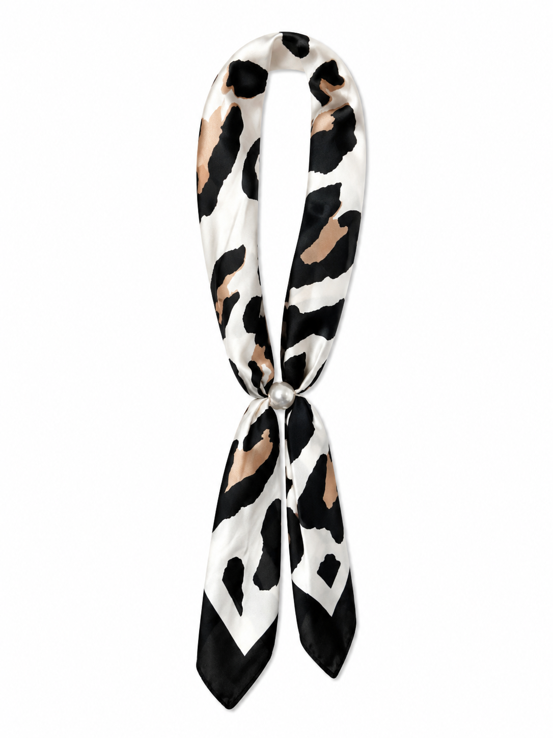 Scarf With Magnetic Pearl