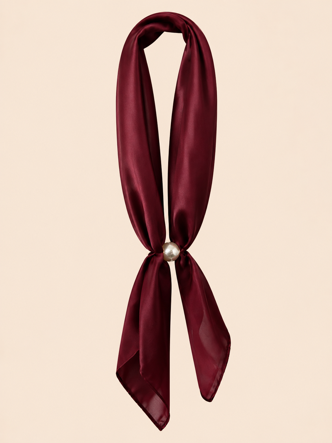 Scarf With Magnetic Pearl