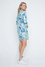 Load image into Gallery viewer, Coastal Blue Paisley Breeze Shirt Dress*FINAL SALE*