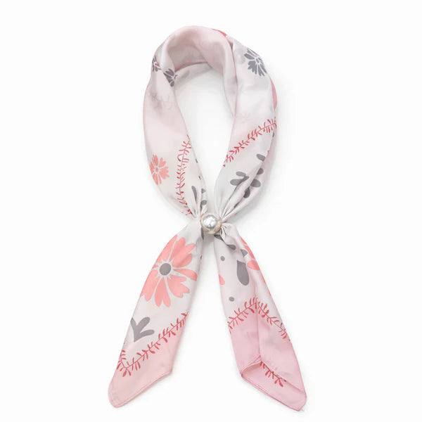 Scarf With Magnetic Pearl