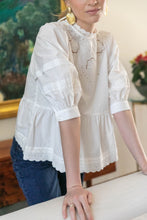 Load image into Gallery viewer, Eyelet Balloon Sleeve Blouse