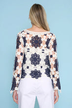 Load image into Gallery viewer, Two Toned Crochet Blouse