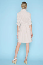 Load image into Gallery viewer, 3/4 Sleeves Button-Front Belted Dress