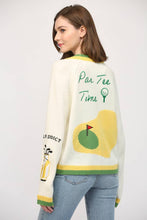 Load image into Gallery viewer, GOLF EMBROIDERED PATCH CARDIGAN