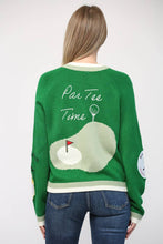 Load image into Gallery viewer, GOLF EMBROIDERED PATCH CARDIGAN