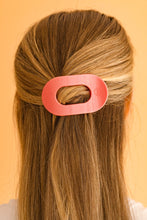 Load image into Gallery viewer, Round Flat Hair Clip | Small | Calming Coral