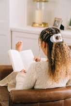 Load image into Gallery viewer, Round Flat Hair Clip | Large | Coconut White *FINAL SALE*