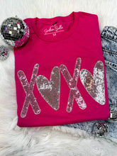 Load image into Gallery viewer, Valentine XOXO Embroidered Short Sleeve *FINAL SALE*
