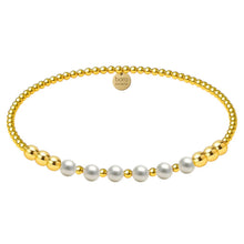 Load image into Gallery viewer, Berkley | Gold Filled Beaded Bracelet with Pearls