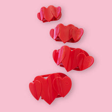 Load image into Gallery viewer, Flat Hair Clip | Small | Red Heart to Heart