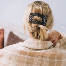 Load image into Gallery viewer, Flat Rectangle Hair Clip | Medium | Truly Taupe Quilted