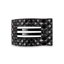 Load image into Gallery viewer, Flat Rectangle Hair Clip | Medium | Jet Black Quilted