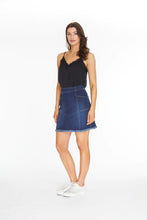 Load image into Gallery viewer, Jean Fringe Hem Skort