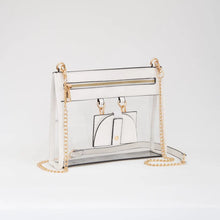 Load image into Gallery viewer, Clear Gameday Crossbody Bag with Sunglasses Holder