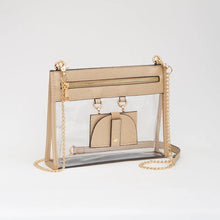 Load image into Gallery viewer, Clear Gameday Crossbody Bag with Sunglasses Holder