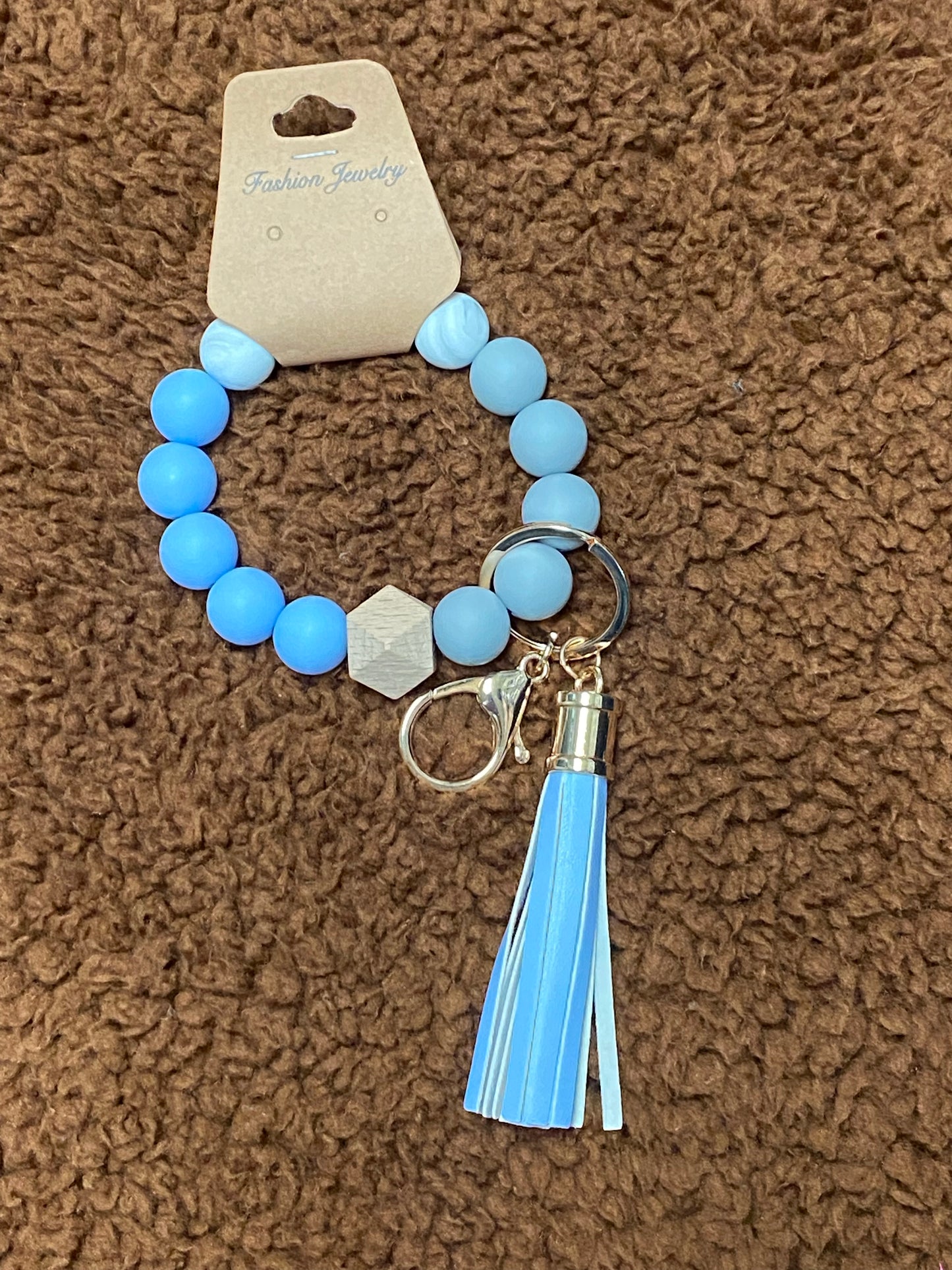 Rubber bead key chain