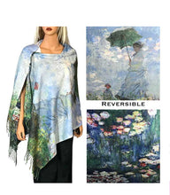 Load image into Gallery viewer, Reversible Suede Cloth Shawl With Bottons