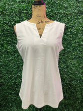 Load image into Gallery viewer, Gina Split Neck Sleeveless Top *FINAL SALE*
