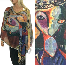 Load image into Gallery viewer, Button Shawl Cotton Feel