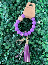 Load image into Gallery viewer, Silicone Beaded Key Rings