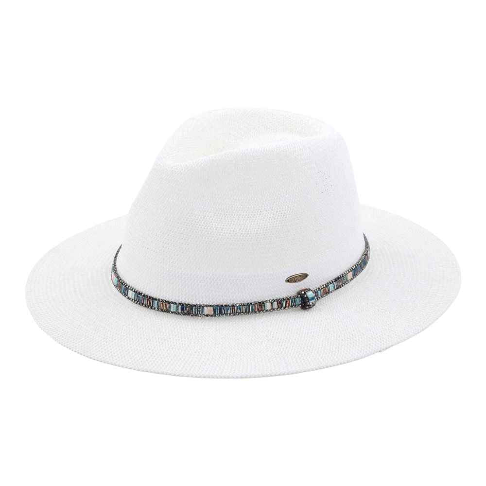 Panama Rhinestone Thread Detail Hat *FINAL SALE*