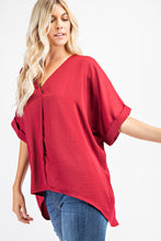 Load image into Gallery viewer, V-Neck High-Low Top