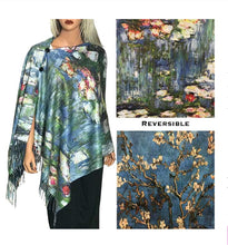 Load image into Gallery viewer, Reversible Suede Cloth Shawl With Bottons