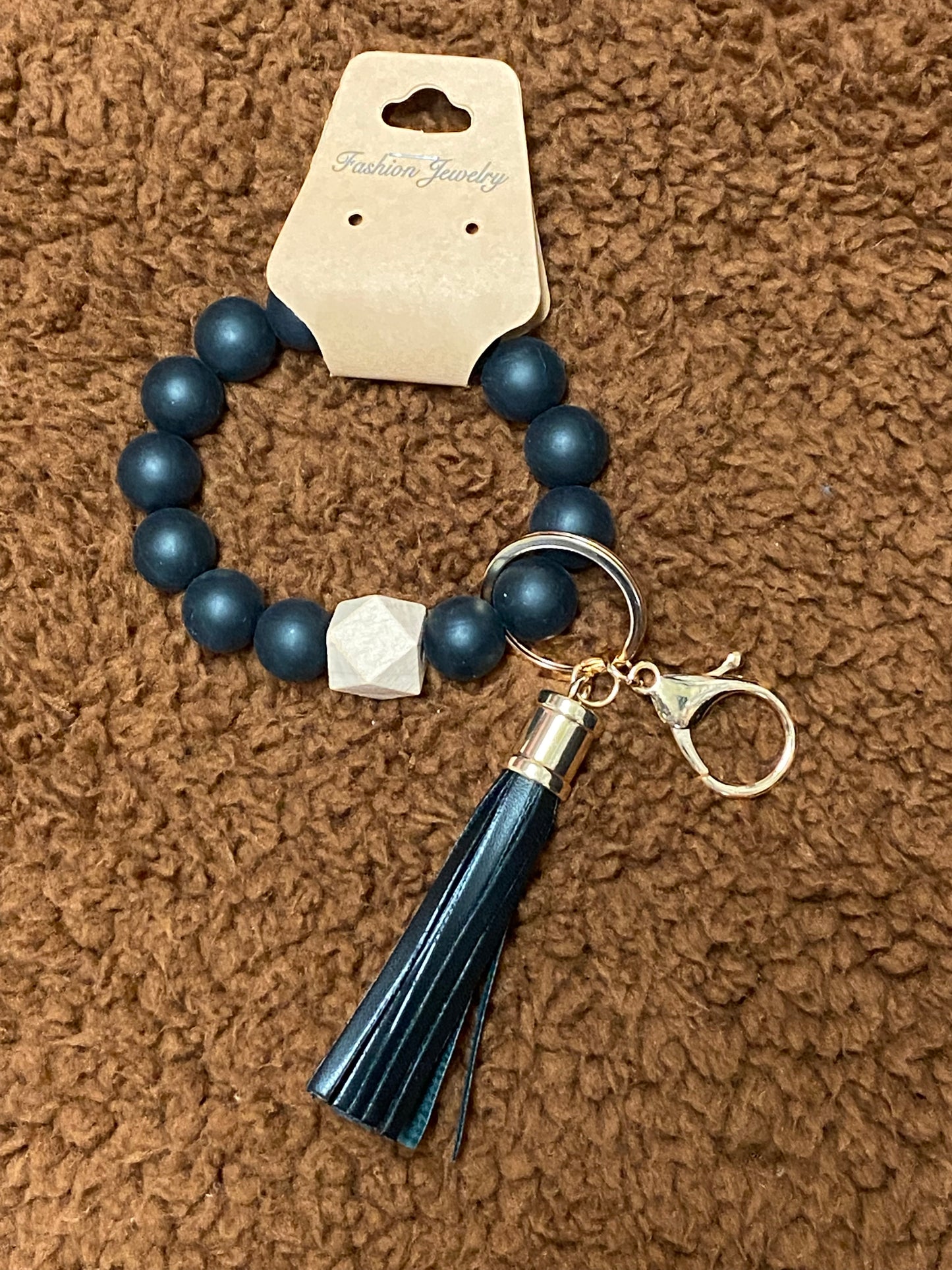 Rubber bead key chain