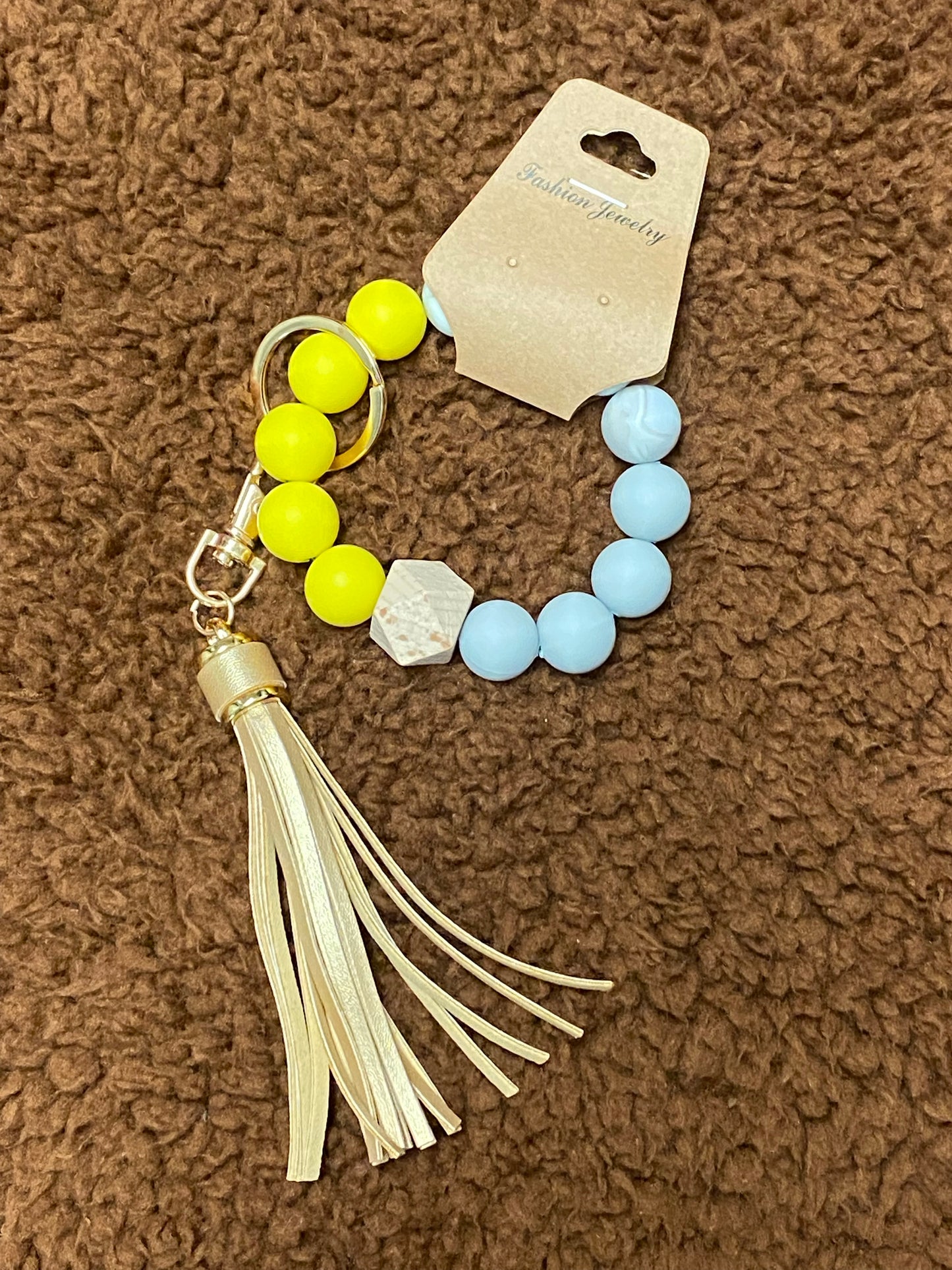 Rubber bead key chain