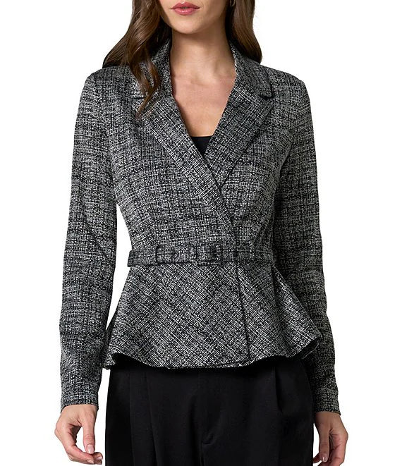 Belted Peplum Blazer