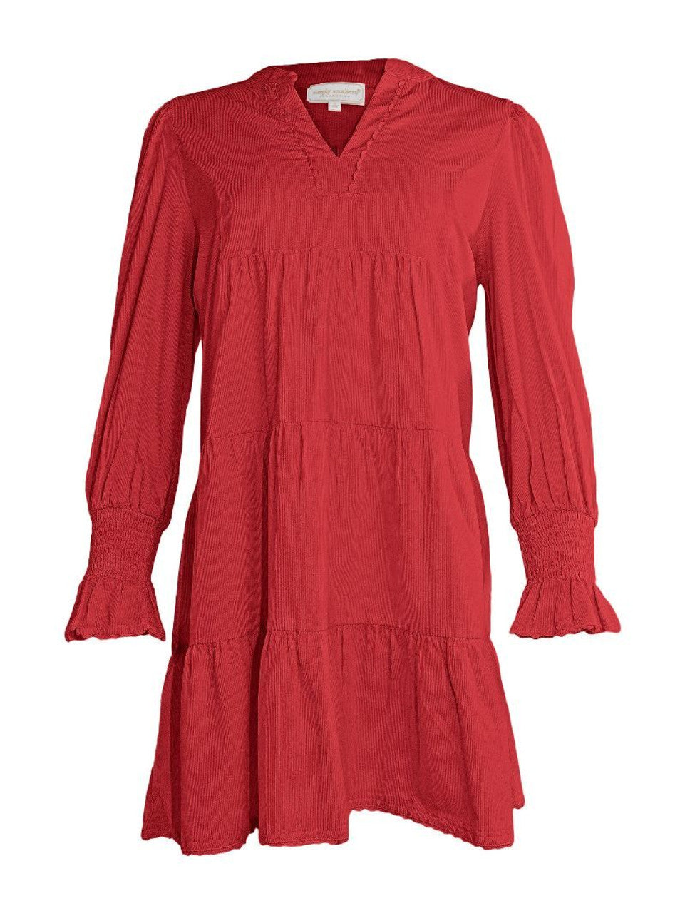 Wine Corduroy Dress