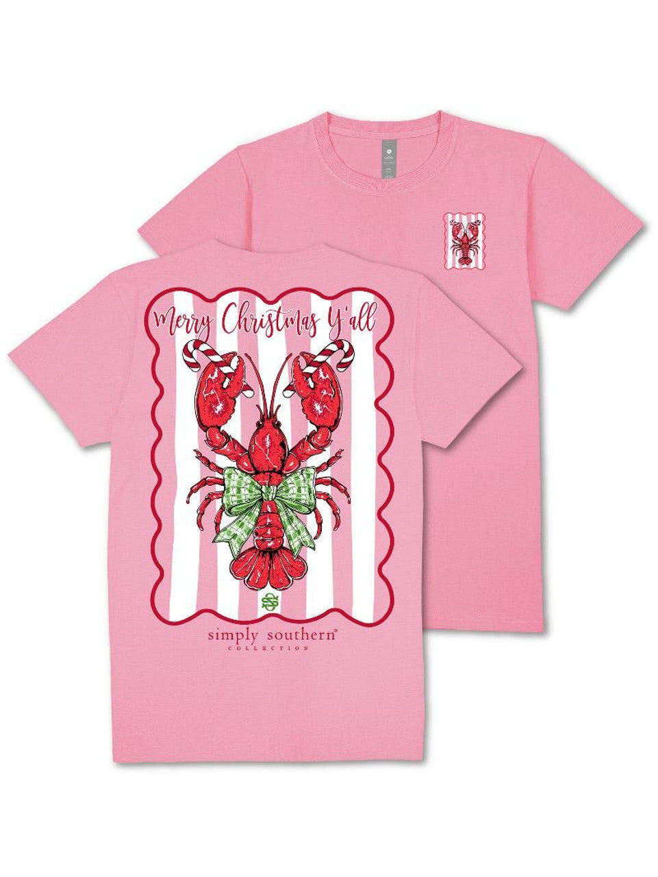 Short Sleeve Christmas Lobster Tee *FINAL SALE*