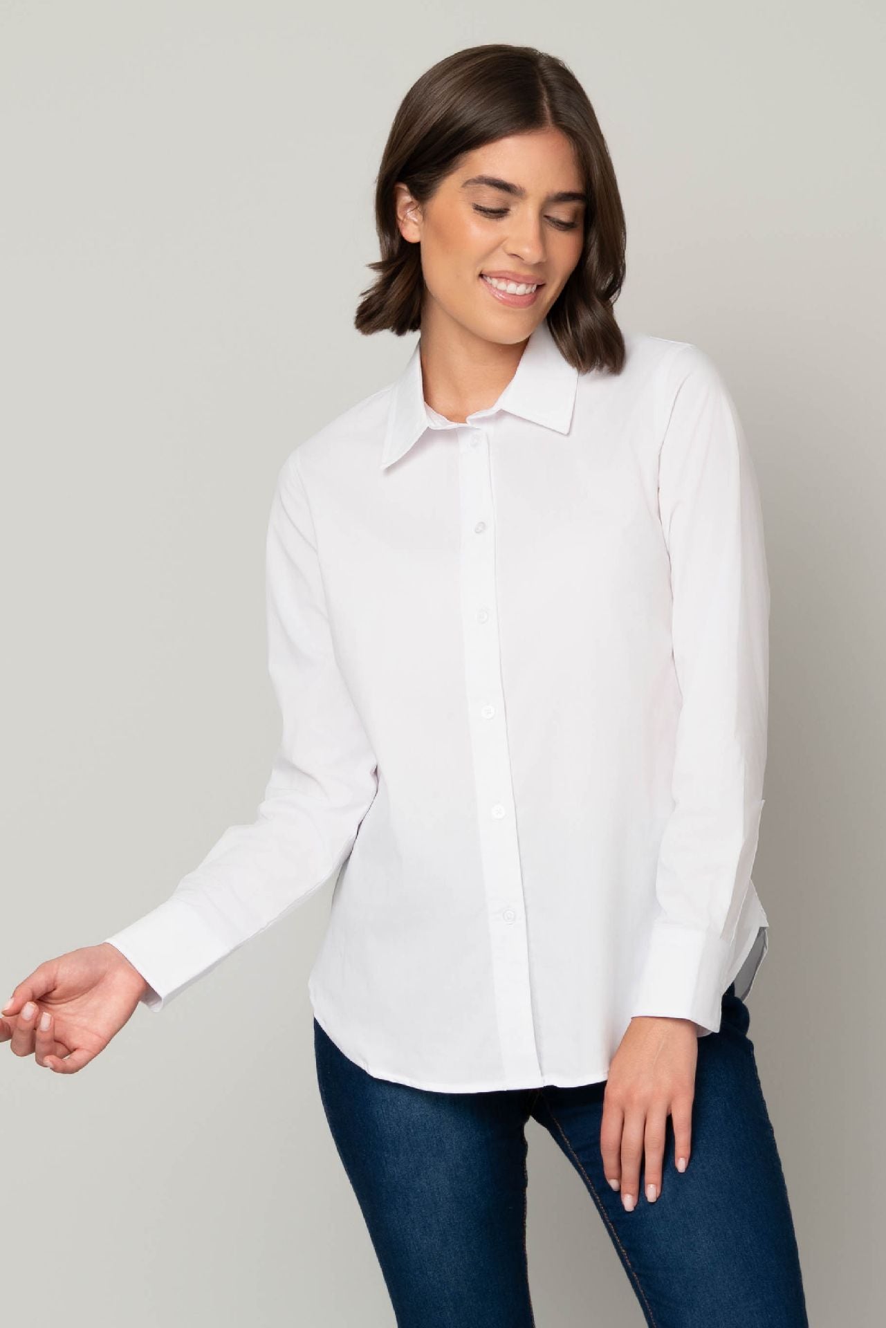 Poplin Button Front