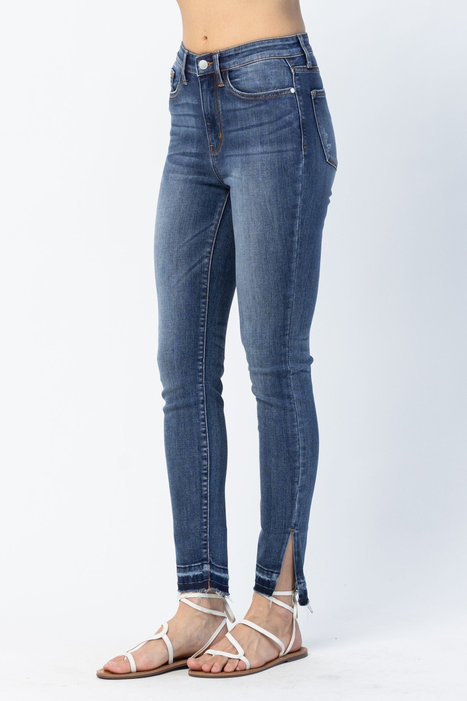 Judy Blue High Waist Skinny With Side Slit *FINAL SALE*