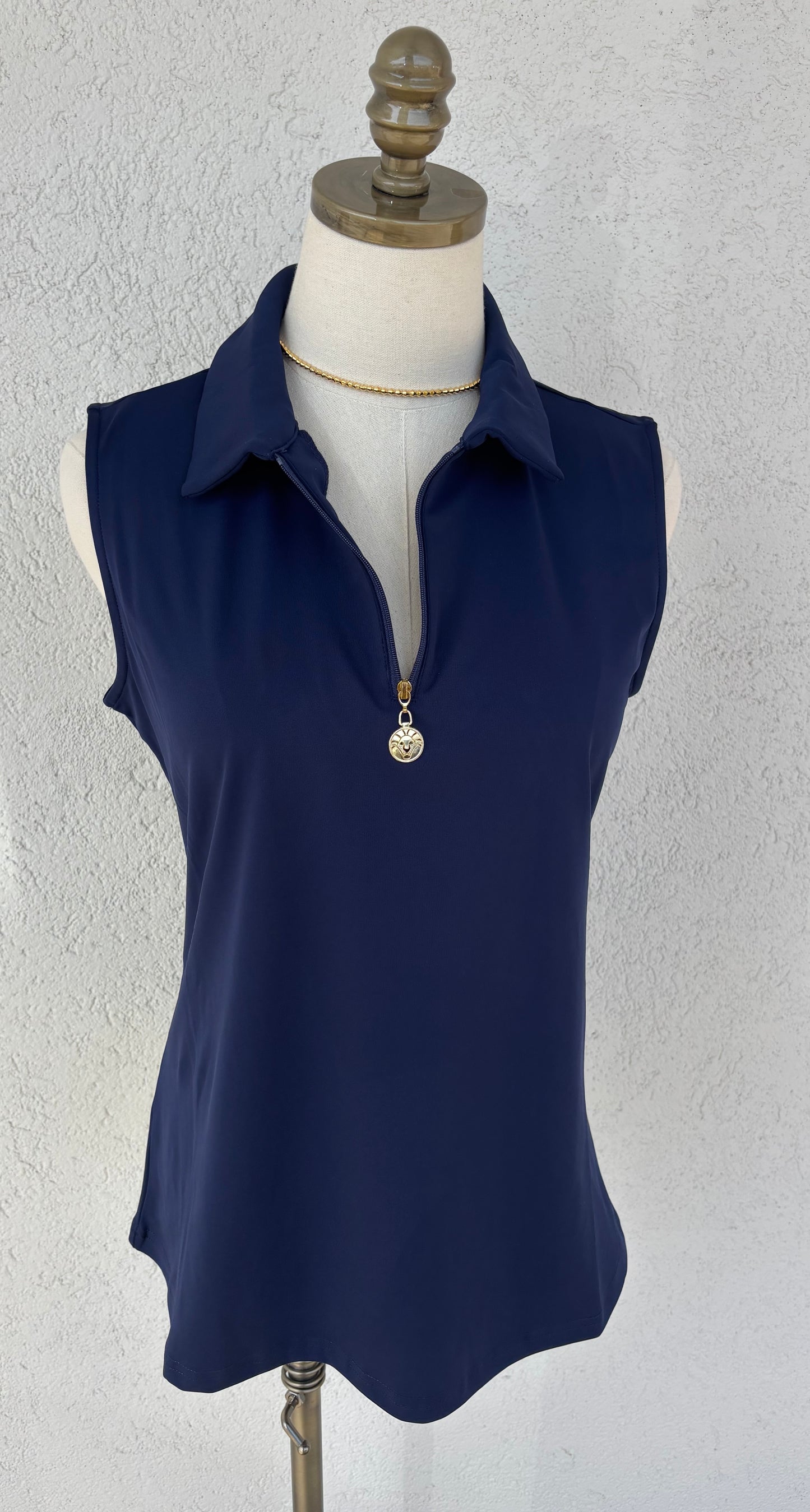 Laurie Half Zip Polo Top